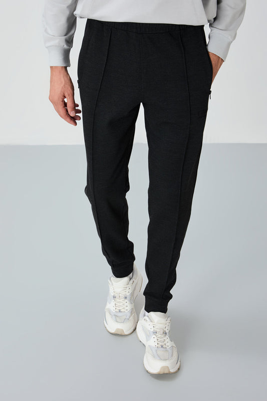Speckled Black Jogger Men's Tracksuit Bottom - 82113