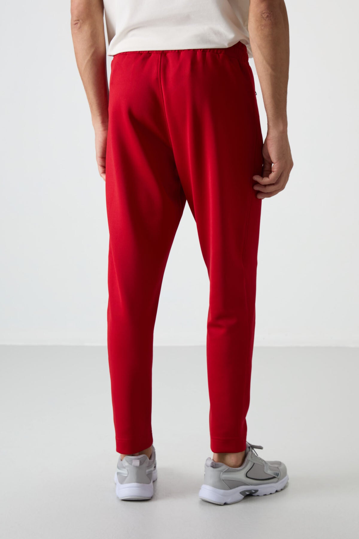 Red Scuba Fabric Men's Tracksuit Bottom - 84950