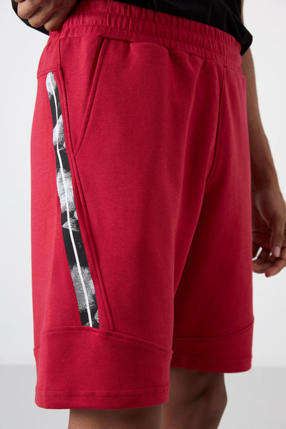 Amos Red Printed Men's Shorts - 81246