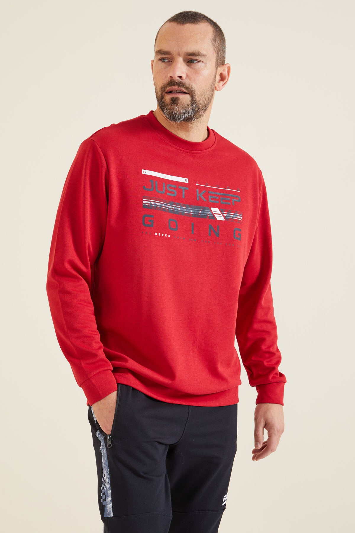 Urien Red Printed Men's Sweatshirt - 88129