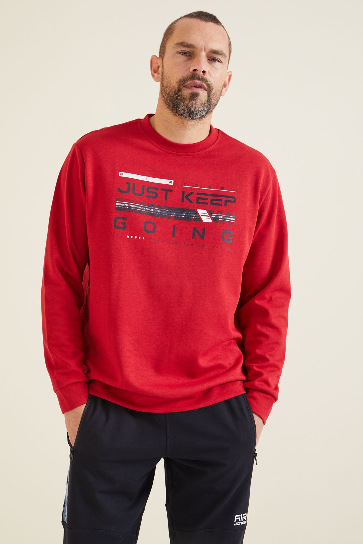 Urien Red Printed Men's Sweatshirt - 88129