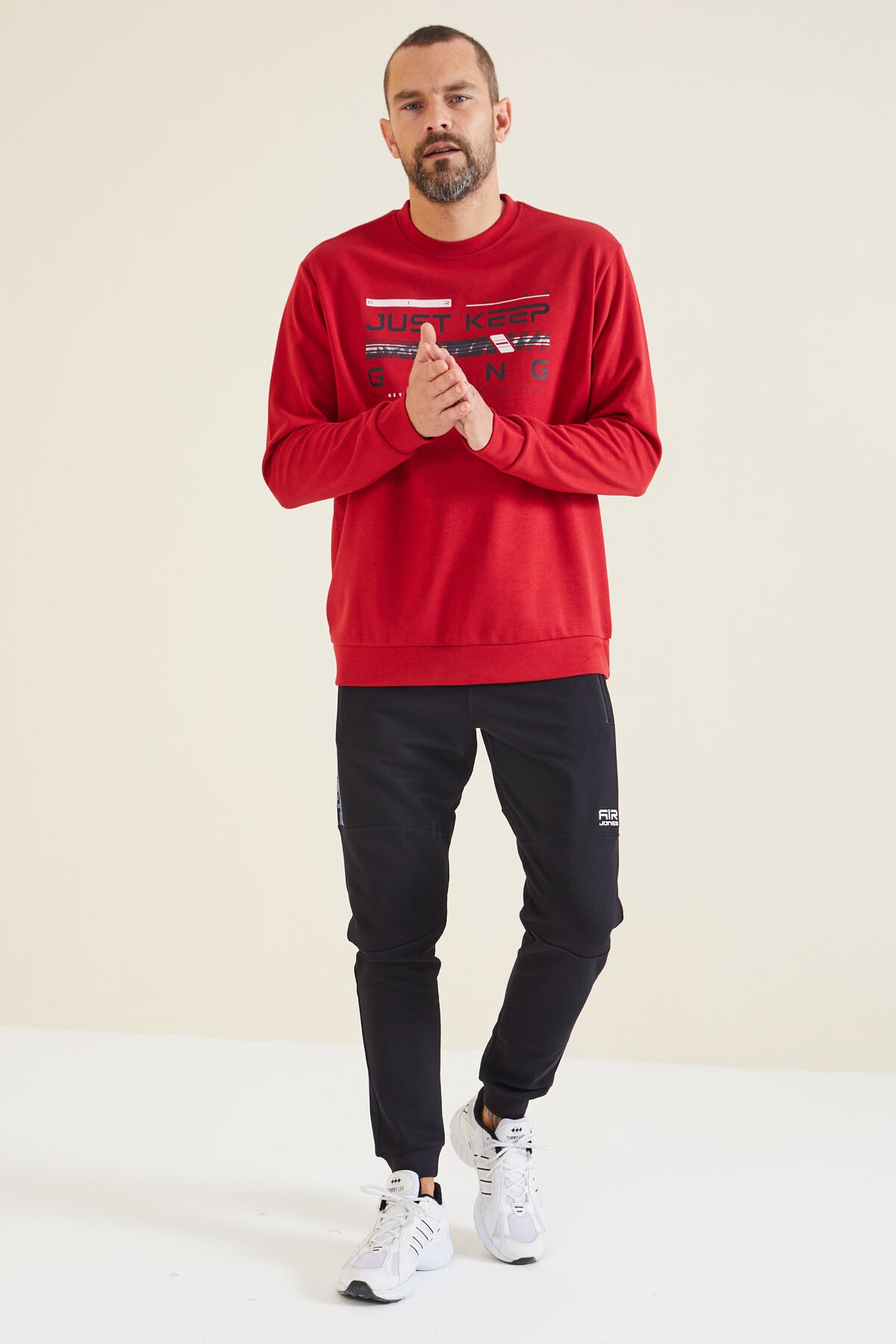 Urien Red Printed Men's Sweatshirt - 88129
