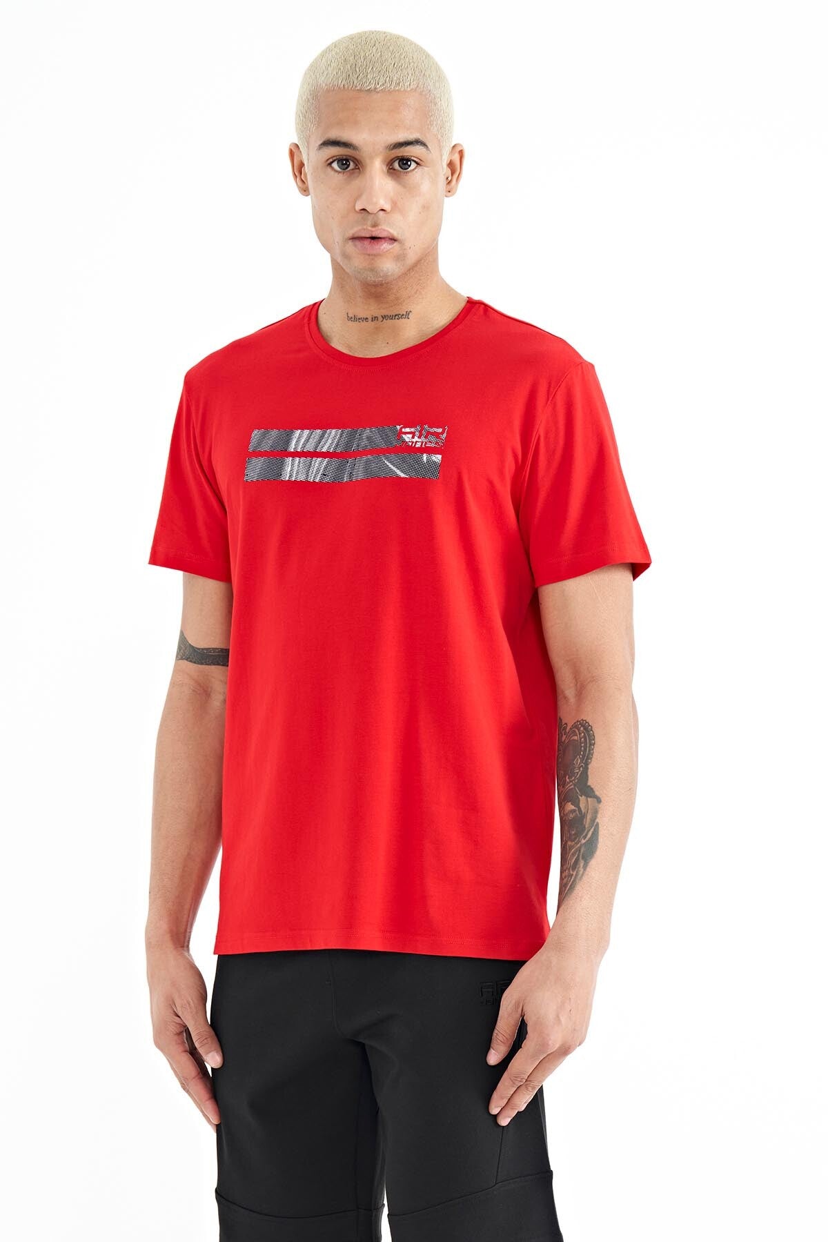 Peter Red O Collar Men's T-Shirt - 88204