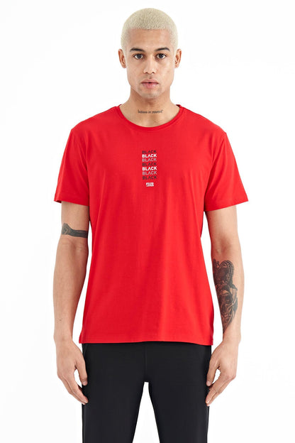 Tylor Red Print Men's T-Shirt - 88227