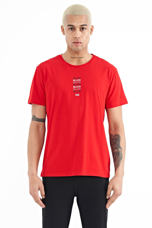 Tylor Red Print Men's T-Shirt - 88227