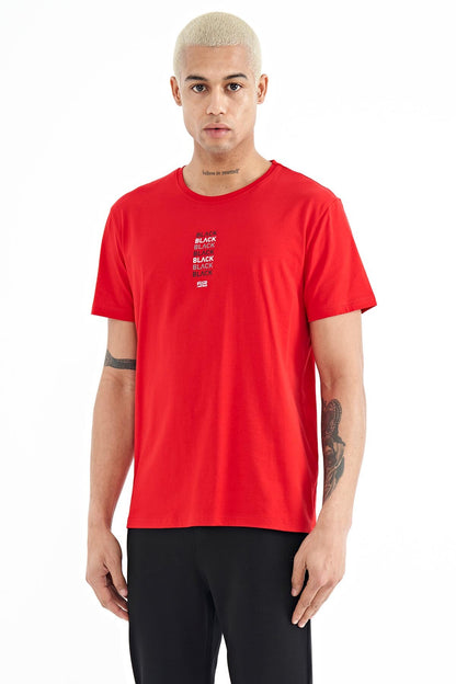 Tylor Red Print Men's T-Shirt - 88227