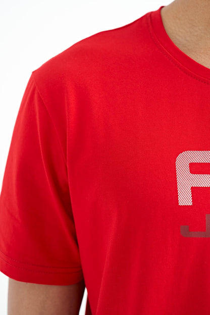 Liam Red Standard Fit Men's T-Shirt - 88207