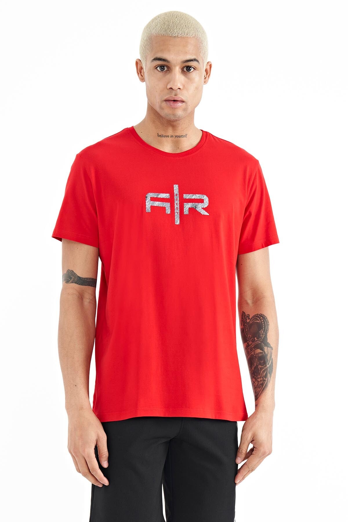 Boris Red Standard Fit Men's T-Shirt - 88206