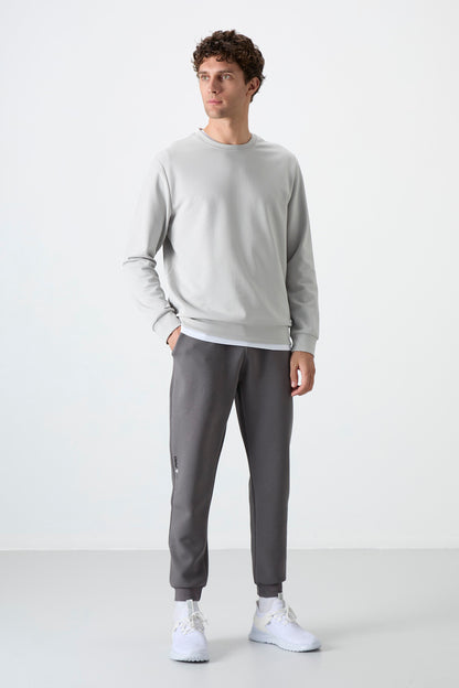 Dark Grey Laced Slim Fit Men's Tracksuit Bottom - 84999