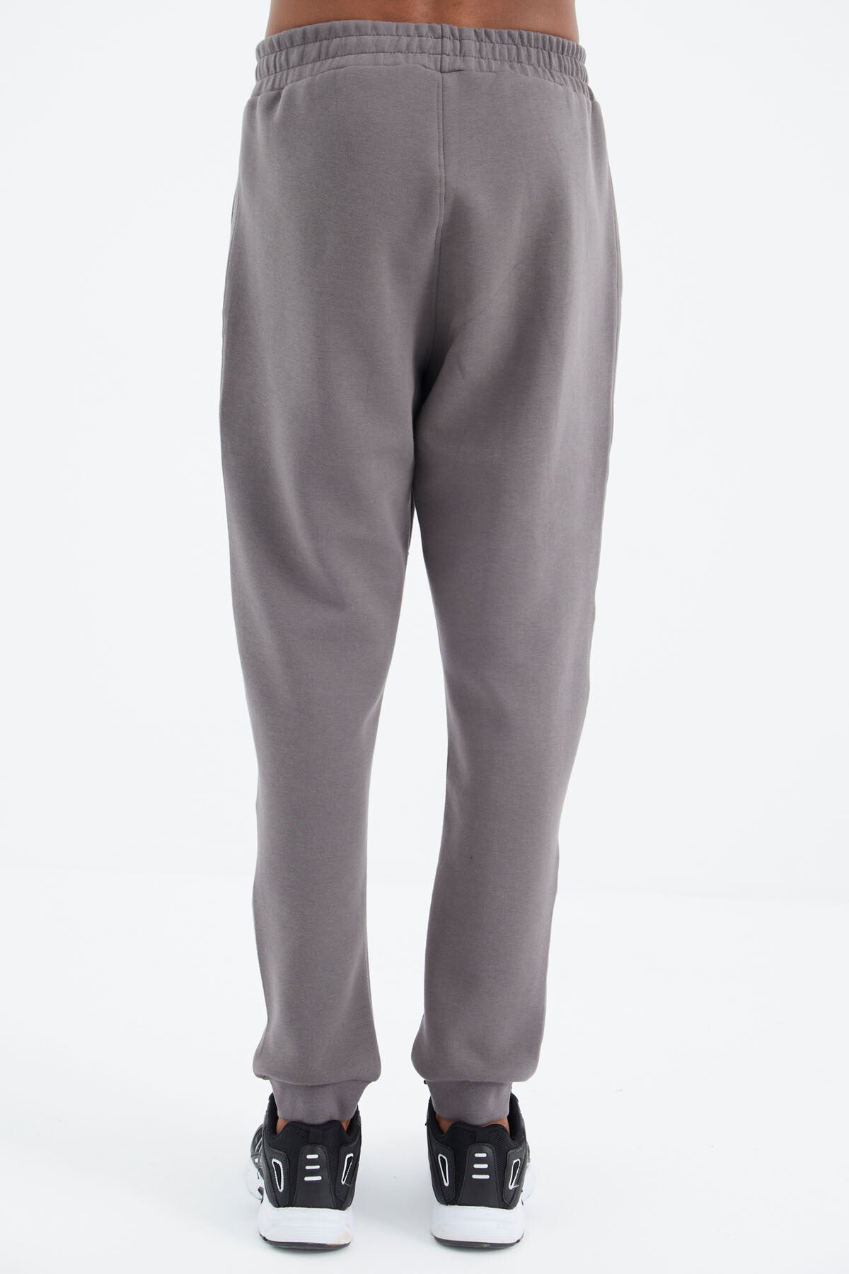 Dark Grey Laced Rib Detailed Relax Fit Men's Tracksuit Bottom - 82100