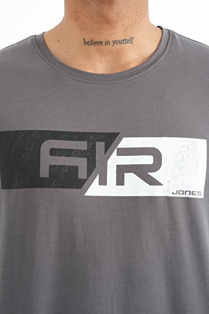 Casey Dark Gray Standard Fit Men's T-Shirt - 88205