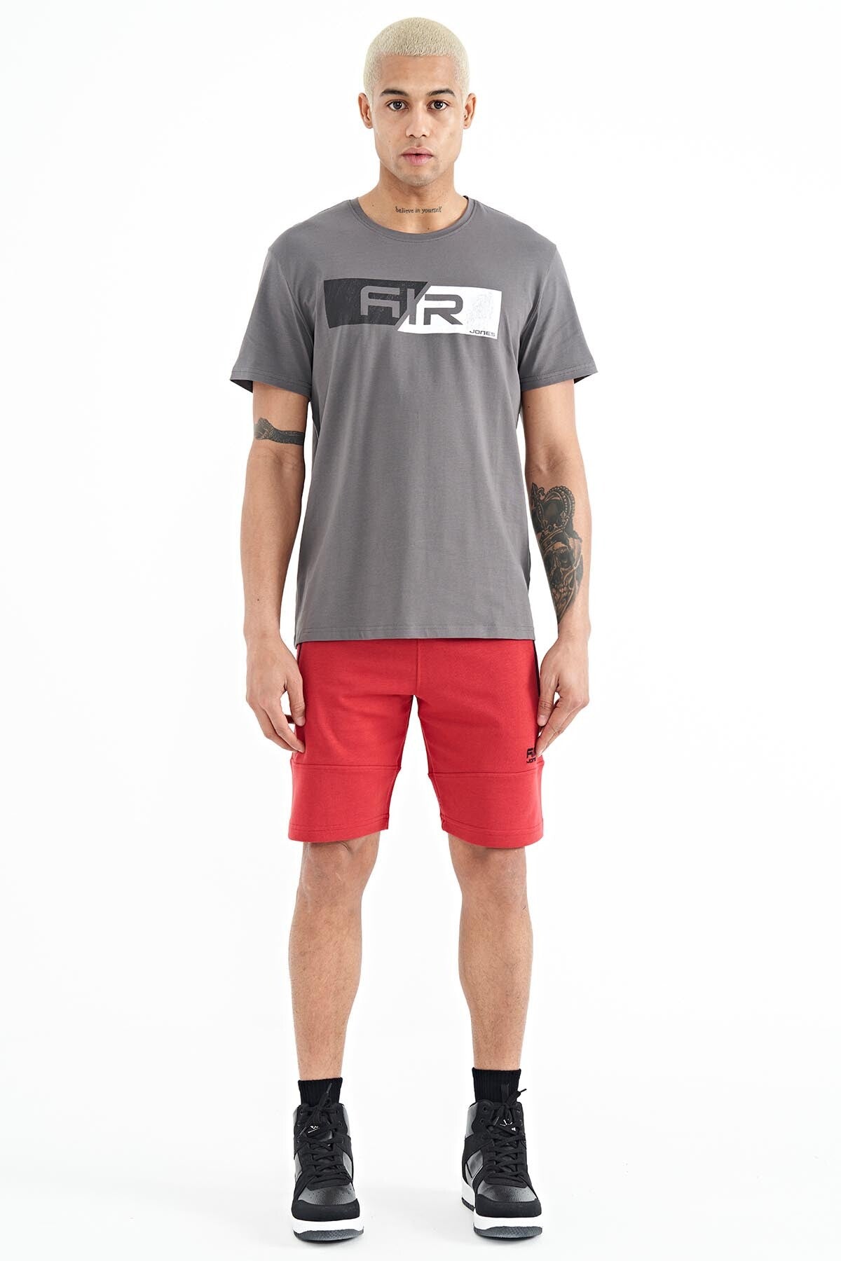 Casey Dark Gray Standard Fit Men's T-Shirt - 88205