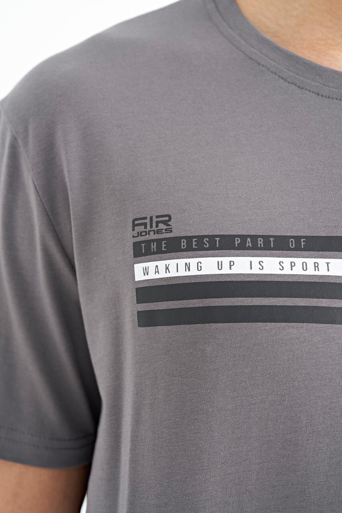 Stew Dark Gray O Collar Men's T-Shirt - 88229