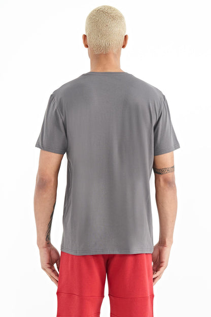 Stew Dark Gray O Collar Men's T-Shirt - 88229
