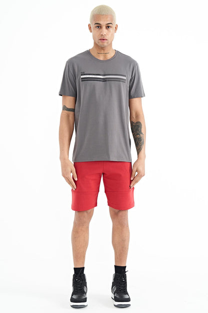 Stew Dark Gray O Collar Men's T-Shirt - 88229