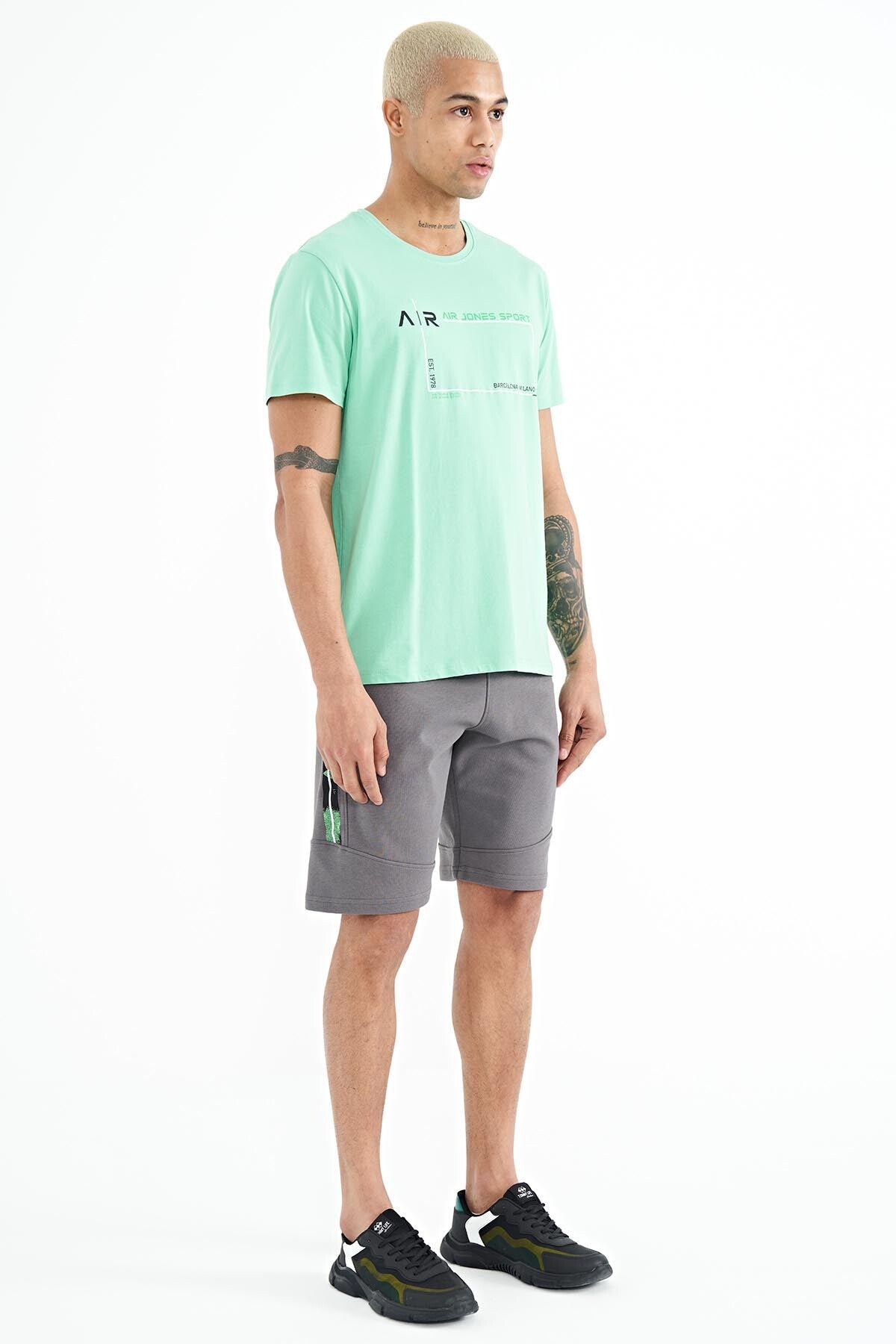 Amos Grey Printed Men's Shorts - 81246