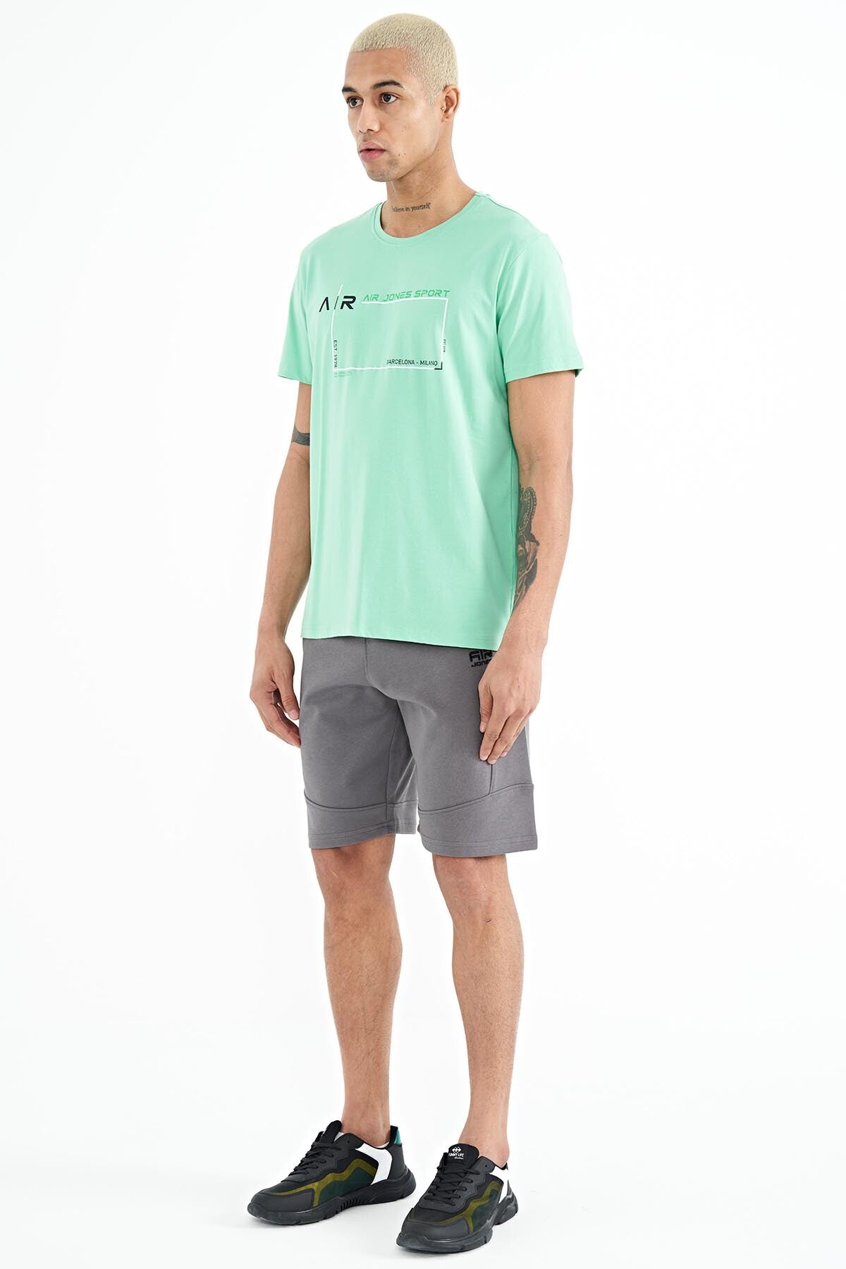 Amos Grey Printed Men's Shorts - 81246