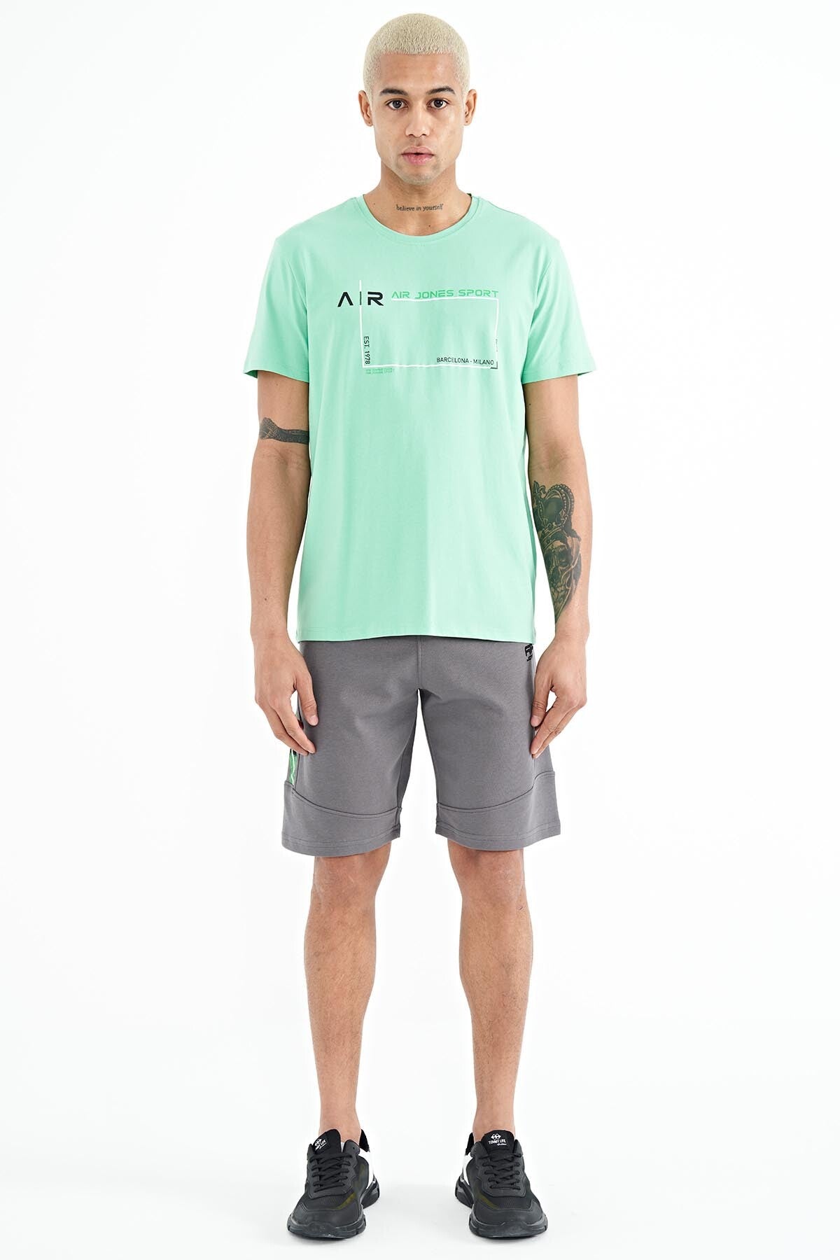 Amos Grey Printed Men's Shorts - 81246