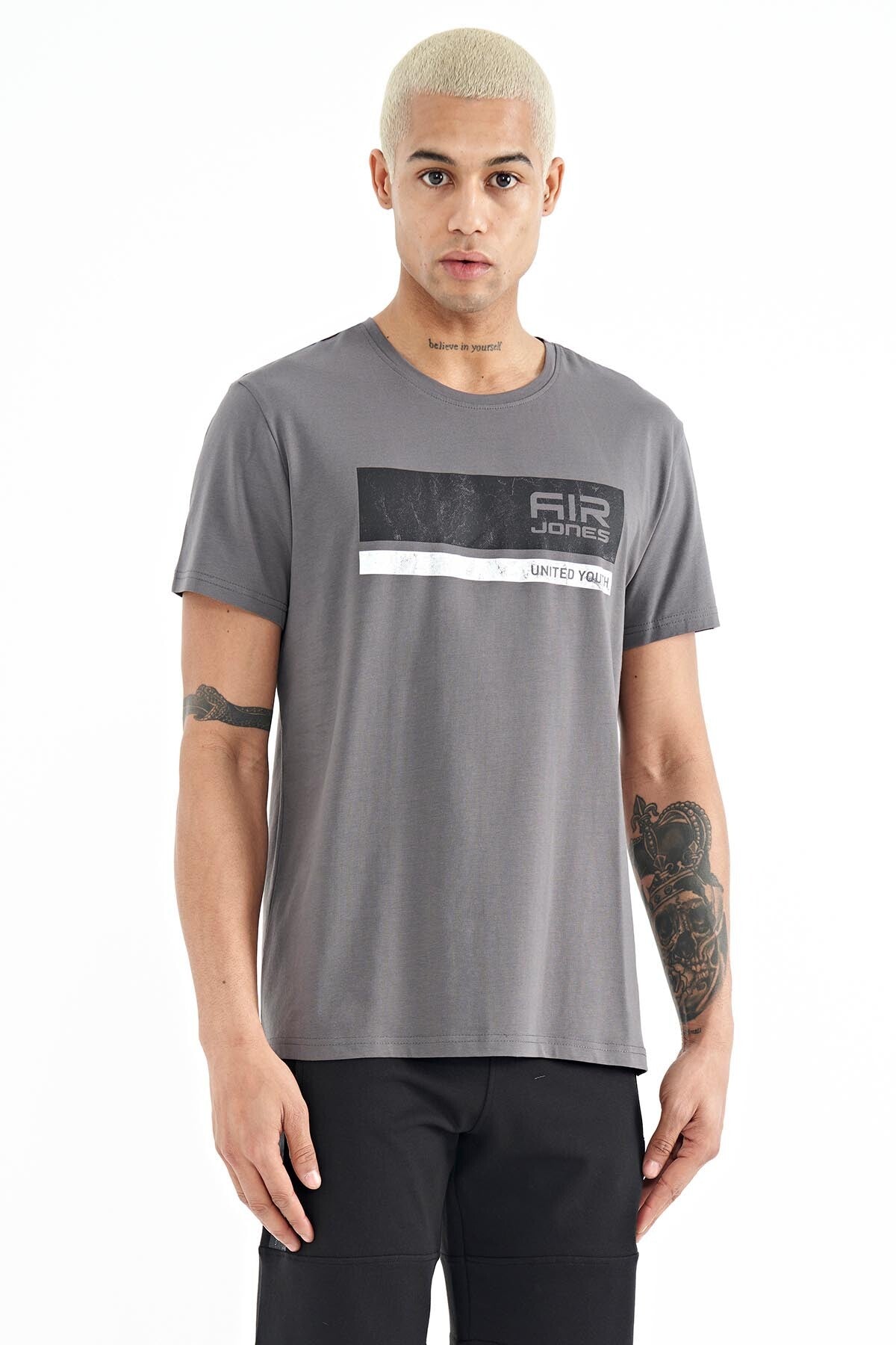Luke Grey O Collar Men's T-Shirt - 88221