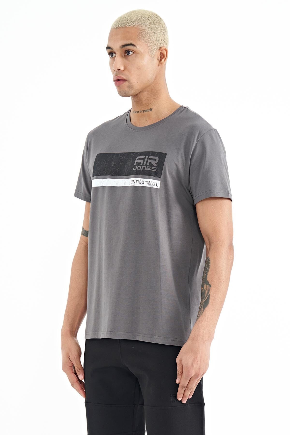 Luke Grey O Collar Men's T-Shirt - 88221