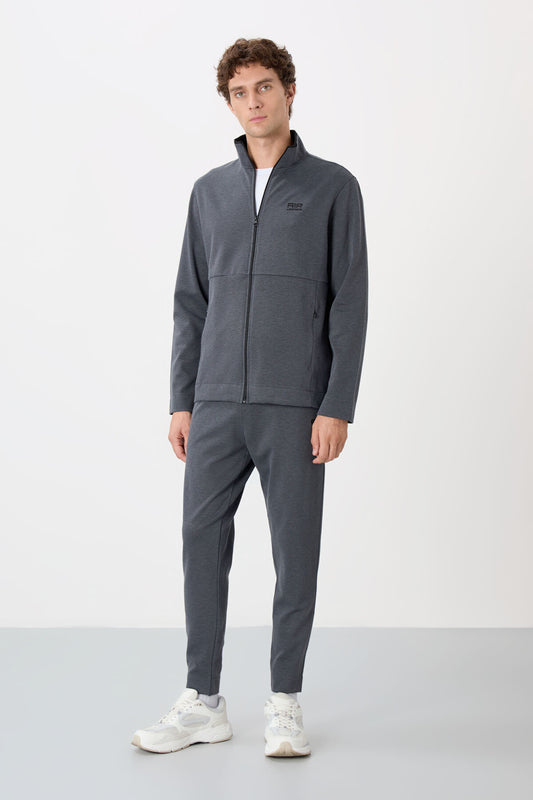 Carlos Dark Grey Standard Fit Men's Tracksuit Set - 85209
