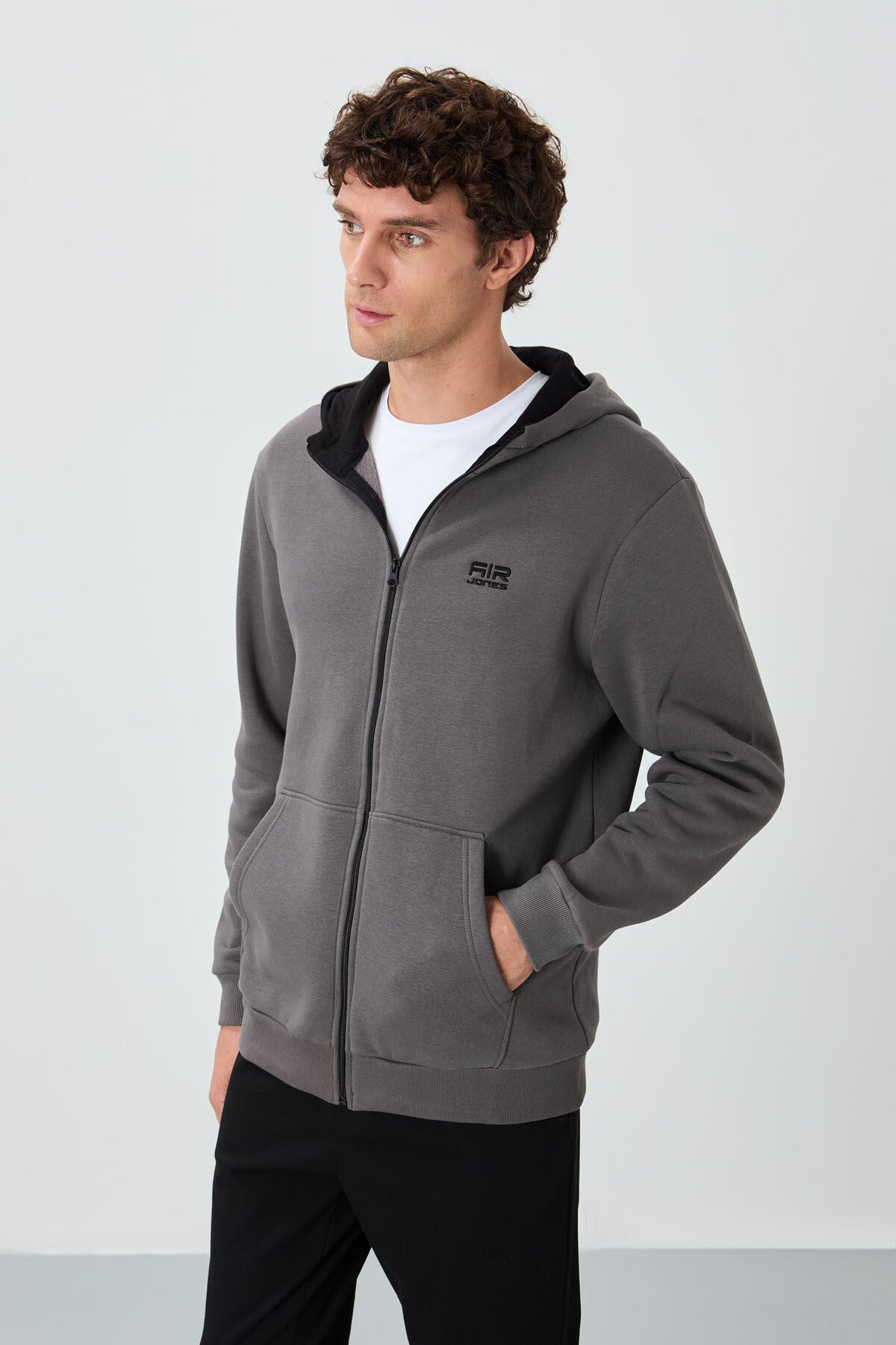Hector Dark Grey Brushed Men's Sweatshirt - 88139
