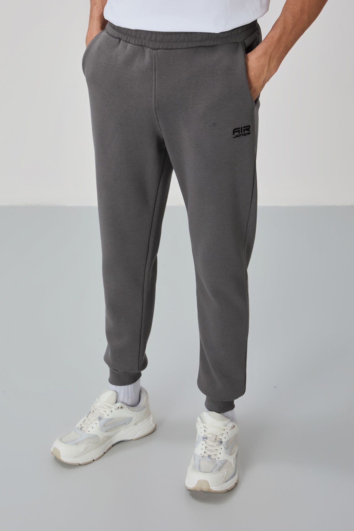 Kevin Dark Grey Sherpa Men's Tracksuit Set - 85191