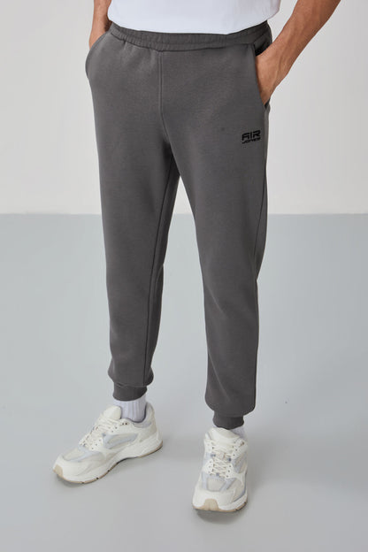 Kevin Dark Grey Sherpa Men's Tracksuit Set - 85191