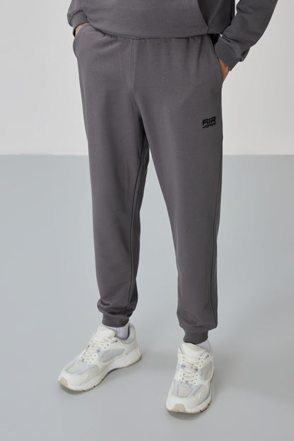 Herbert Dark Grey Stand Collar Tracksuit Set - 85233