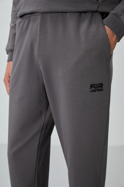 Herbert Dark Grey Stand Collar Tracksuit Set - 85233