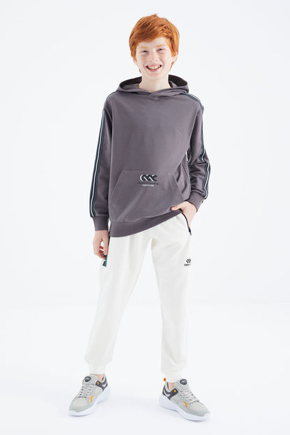 Dark Grey Kangaroo Pocket Boys' Sweatshirt - 11176