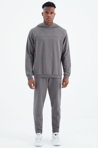 Kelvin Dark Gray Kelvin Basic Men's Tracksuit Set - 85230