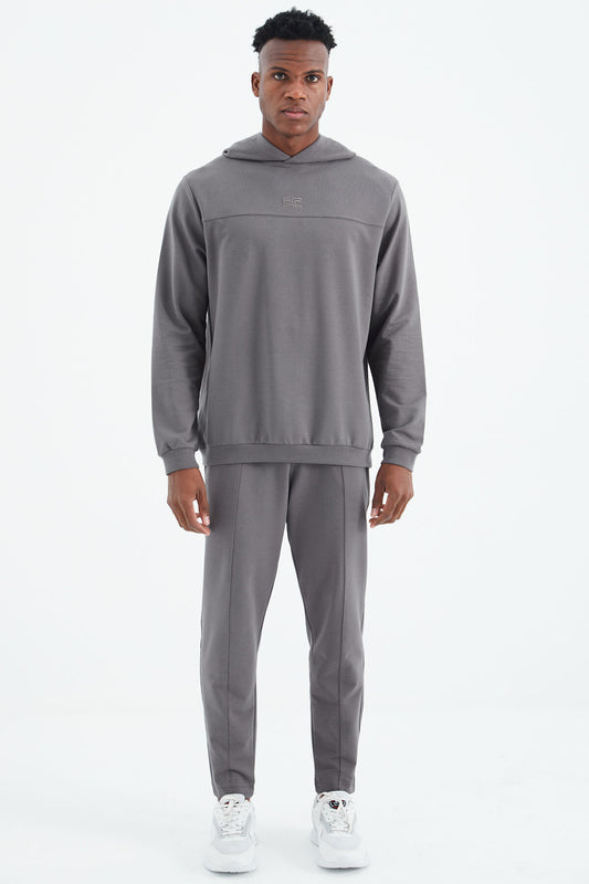Kelvin Dark Gray Kelvin Basic Men's Tracksuit Set - 85230