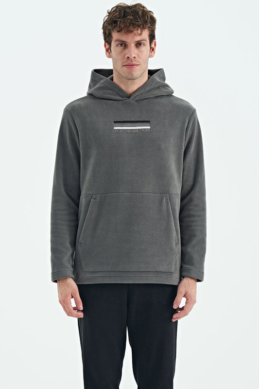 Dark Grey Men's Fleece Sweatshirt - 88301
