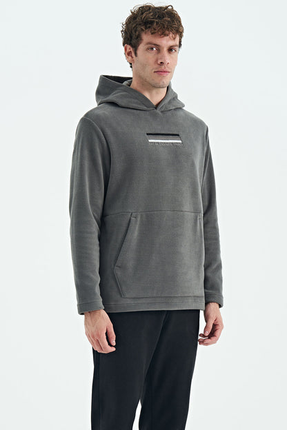 Dark Grey Men's Fleece Sweatshirt - 88301