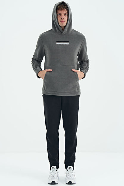 Dark Grey Men's Fleece Sweatshirt - 88301