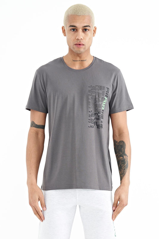 Dark Grey Standard Fit Men's T-Shirt - 88208