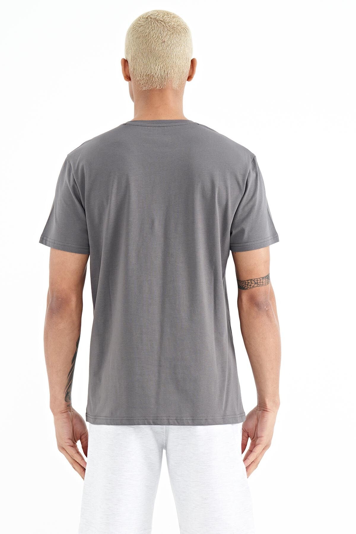 Dark Grey Standard Fit Men's T-Shirt - 88208