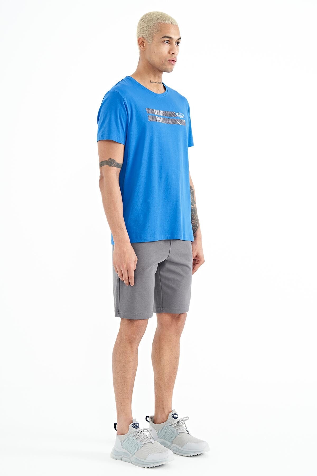 Alva Dark Gray Printed Men's Shorts - 81245