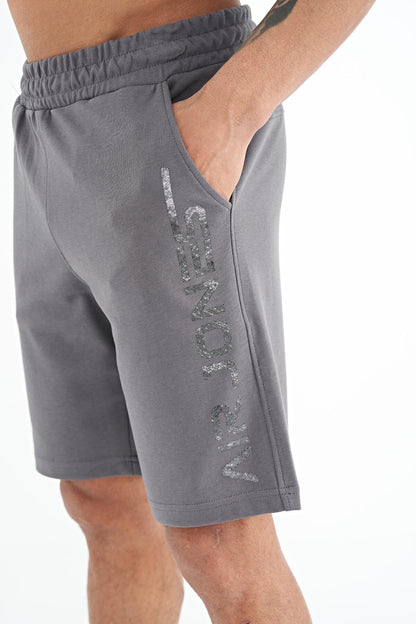Alva Dark Gray Printed Men's Shorts - 81245