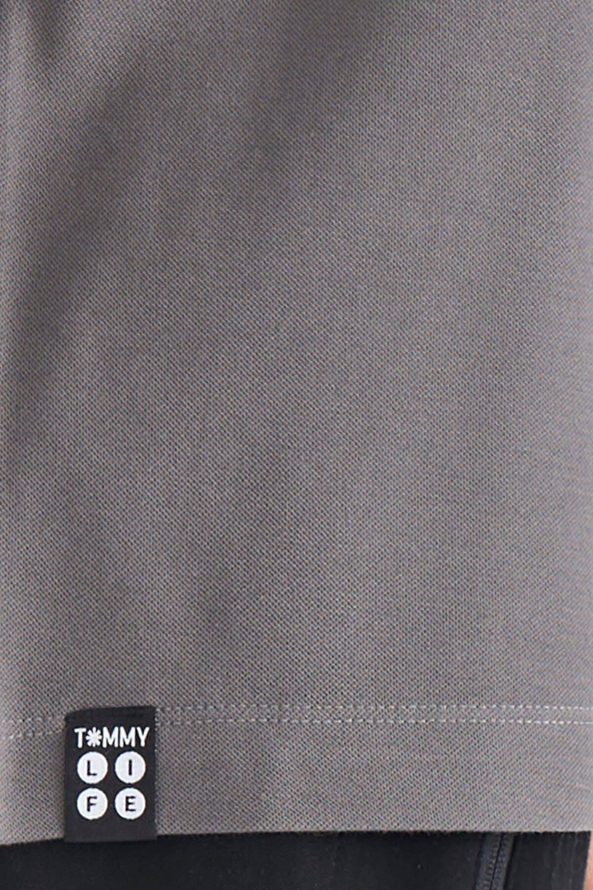 Print Standard Fit Polo Collar Men's T-shirt - 88236
