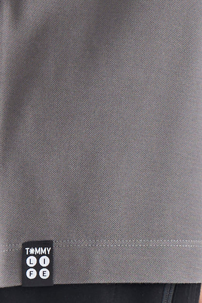Print Standard Fit Polo Collar Men's T-shirt - 88236