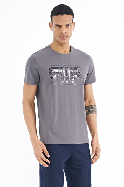 Oscar Dark Grey Standard Fit Men's T-Shirt - 88226