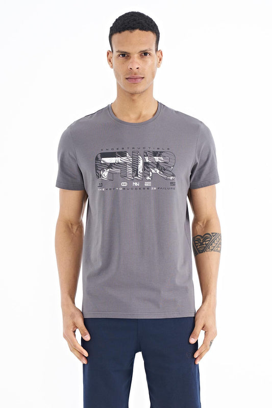 Oscar Dark Grey Standard Fit Men's T-Shirt - 88226