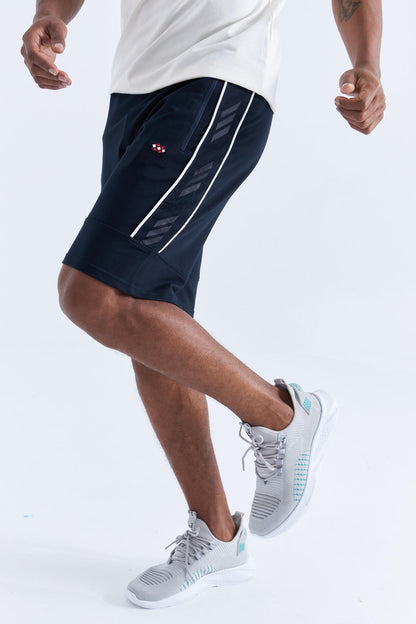 Pants - White Side Striped Standard Fit Men's Shorts - 81148