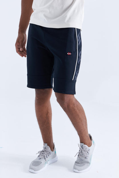 Pants - White Side Striped Standard Fit Men's Shorts - 81148