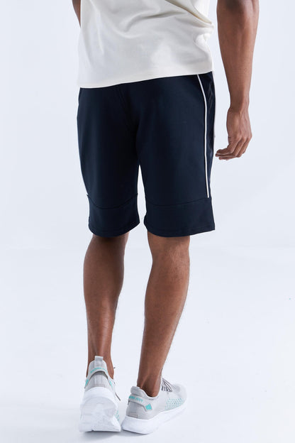 Pants - White Side Striped Standard Fit Men's Shorts - 81148
