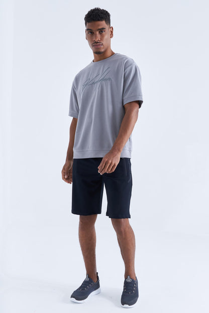 Lace - Black Zippered Pocket Detailed Standard Fit Men's Shorts - 81141