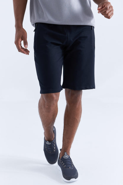Lace - Black Zippered Pocket Detailed Standard Fit Men's Shorts - 81141