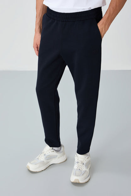 Perry Navy Blue Back Hidden Pocket Detailed Men's Tracksuit Bottom - 84983
